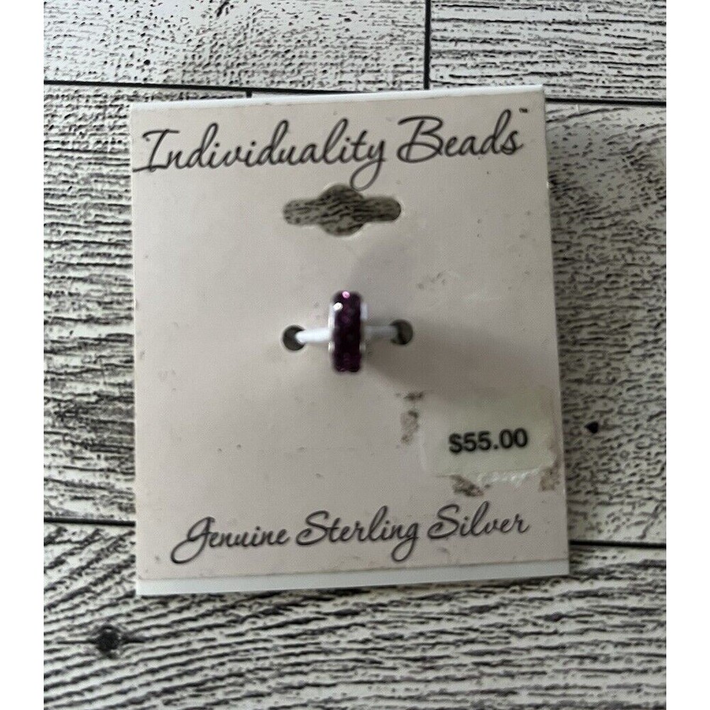 Kohl's Kohls Individuality Bead Genuine Sterling Silver Purple